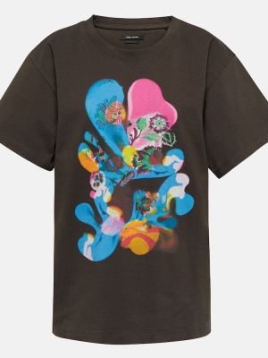 Tryckt bomull t-shirt Isabel Marant