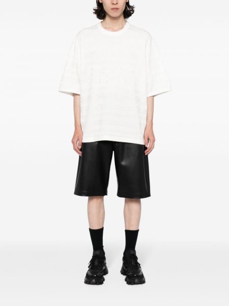 T-shirt en coton en jacquard Mastermind Japan blanc