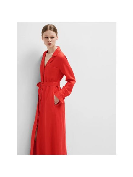 Vestido camisero Selected Femme rojo