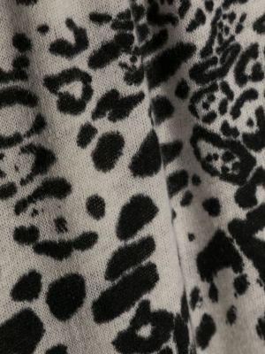 Echarpe à imprimé à imprimé léopard Faliero Sarti blanc