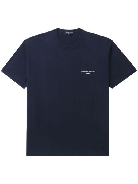 Bavlnené tričko s potlačou Comme Des Garçons Homme modrá