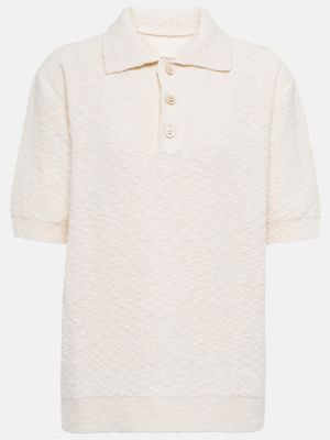 Medvilninis polo marškinėliai Maison Margiela balta