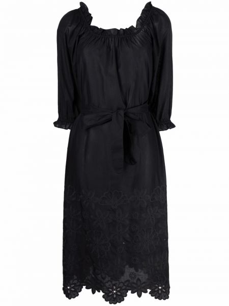Vestido de cóctel de flores de encaje Kate Spade negro