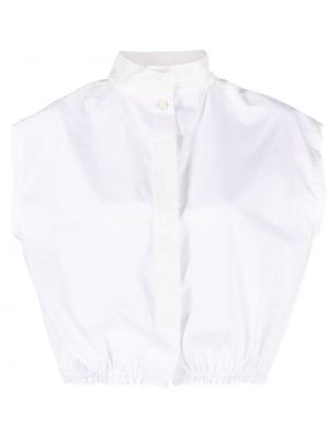Hedvábná košile bez rukávů Jejia bílá