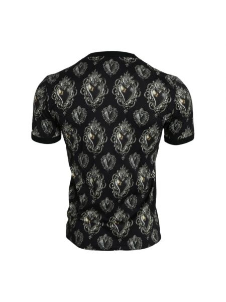Camiseta de algodón con corazón Dolce & Gabbana negro