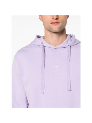 Sudadera con capucha de algodón A.p.c. violeta