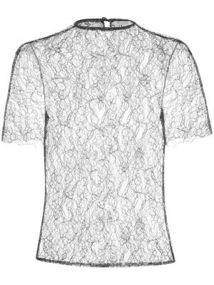 Mežģīņu t-krekls Anna Quan melns
