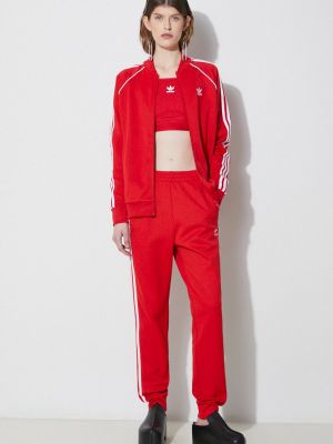Толстовка з аплікацією Adidas Originals червона