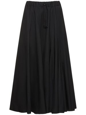Vlněné midi sukně Yohji Yamamoto černé