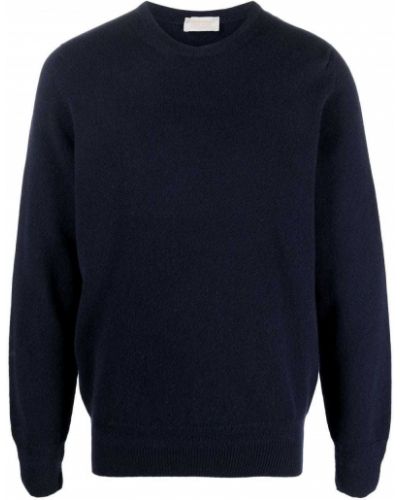 Плетен пуловер John Smedley синьо