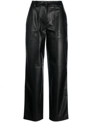 Pantaloni cu picior drept Calvin Klein Jeans negru