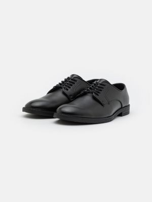 Кожаные туфли на шнуровке Zign черные