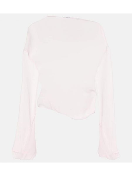 Drapert asymmetrisk ren bluse Jw Anderson rosa