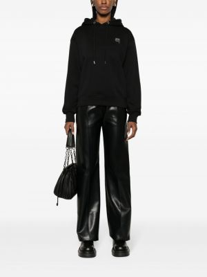 Medvilninis džemperis su gobtuvu Karl Lagerfeld juoda