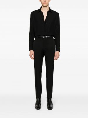 Spodnie wełniane Saint Laurent czarne