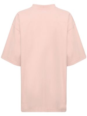 Tricou din bumbac din jerseu Balenciaga roz