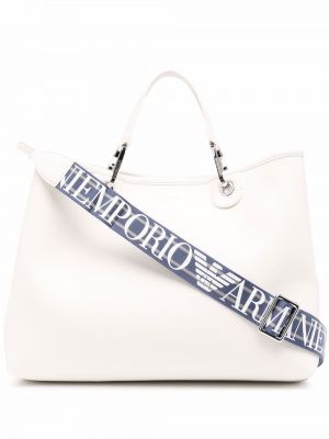 Шопинг чанта Emporio Armani бяло