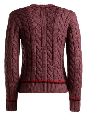 Sweter wełniany z wełny merino Bally fioletowy