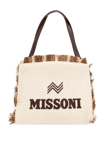 Τσάντα shopper Missoni μπεζ