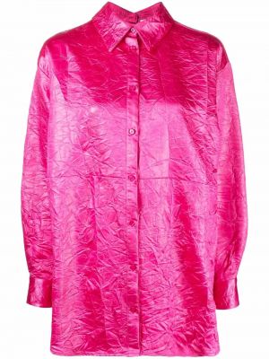 Oversized πουκάμισο Msgm ροζ