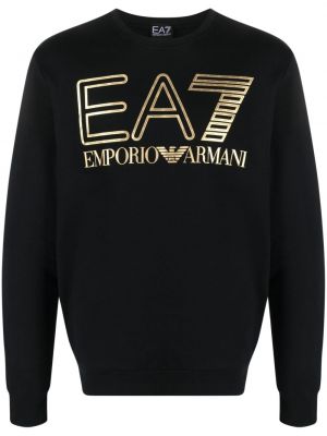 Raštuotas medvilninis džemperis Ea7 Emporio Armani