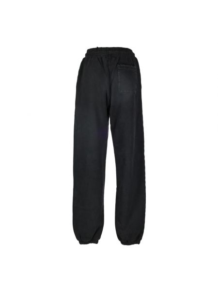 Pantalones de chándal con bordado desgastados Versace negro