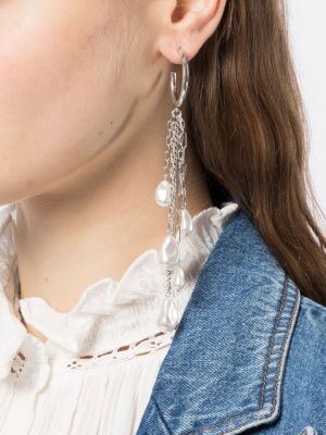 Boucles d'oreilles à boucle asymétrique Isabel Marant argenté