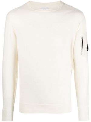 Плетен пуловер C.p. Company бяло