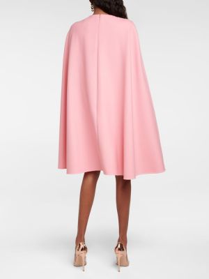 Mini robe en laine à imprimé Oscar De La Renta rose
