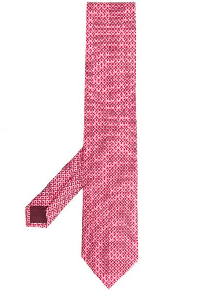 Krawatte mit print Ferragamo rot