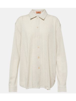 Camicia di cotone Missoni beige