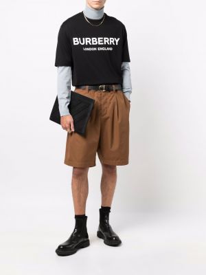 Camiseta con estampado Burberry negro
