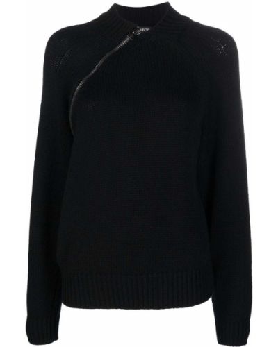 Jersey con cremallera de punto de tela jersey Tom Ford negro