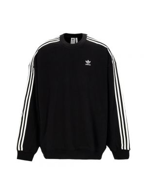 Oversize sweatshirt mit rundhalsausschnitt Adidas schwarz