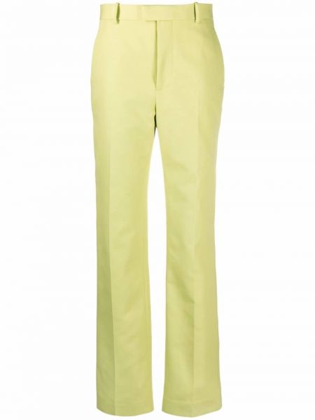 Pantalones rectos de cintura alta Bottega Veneta verde