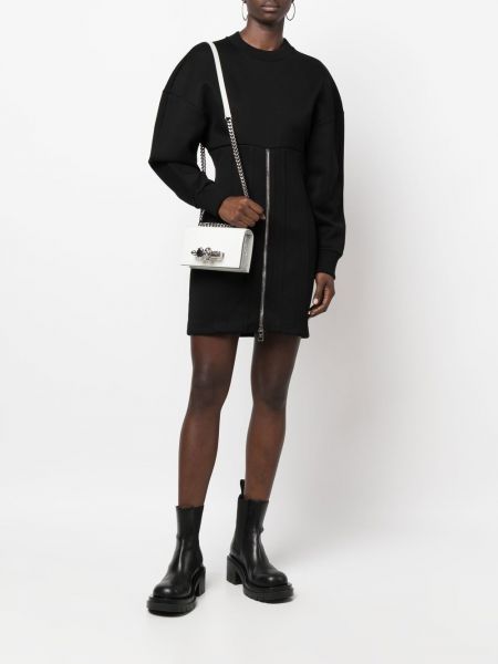 Mini-abito di cotone Alexander Mcqueen nero