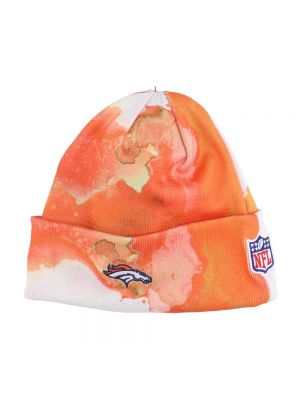 Dzianinowa czapka New Era pomarańczowa
