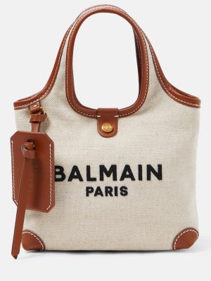Kožna shopper torbica Balmain