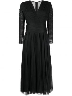 Vakarinė suknelė v formos iškirpte Ana Radu juoda