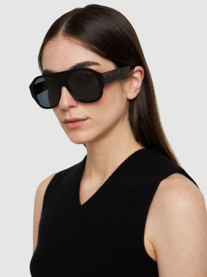 Chunky sunčane naočale Stella Mccartney crna