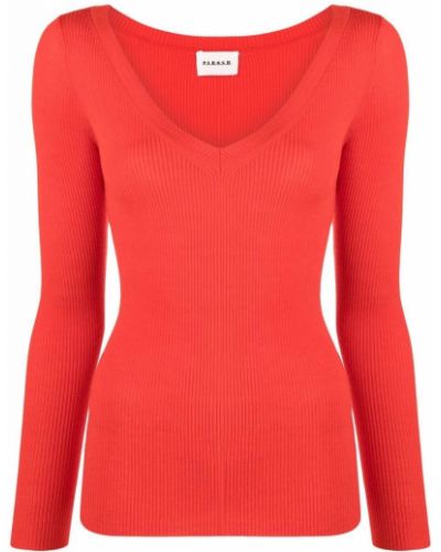 Jersey con escote v de tela jersey P.a.r.o.s.h. rojo