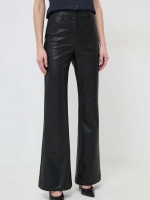 Spodnie z wysoką talią Bardot czarne