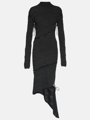 Asymetrické šaty Dion Lee černé