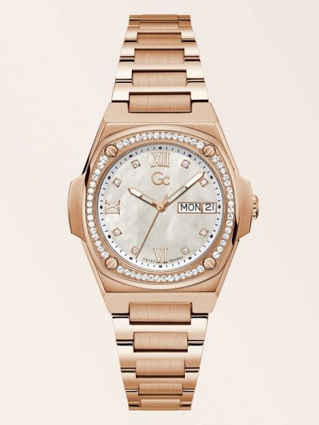 Zegarek z kryształkami Marciano Guess różowy