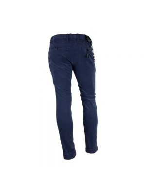 Welurowe jeansy skinny bawełniane Yes Zee niebieskie
