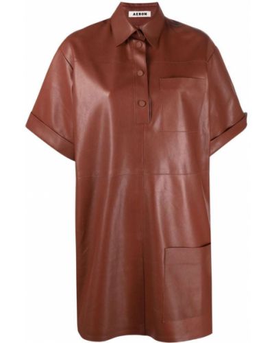 Vestido camisero Aeron marrón