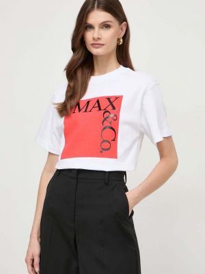 Bombažna majica Max&co. bela