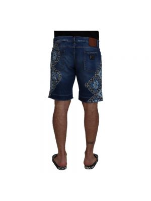 Slim fit jeans shorts Dolce & Gabbana blau