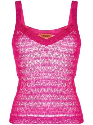 Topp i stickad Missoni rosa