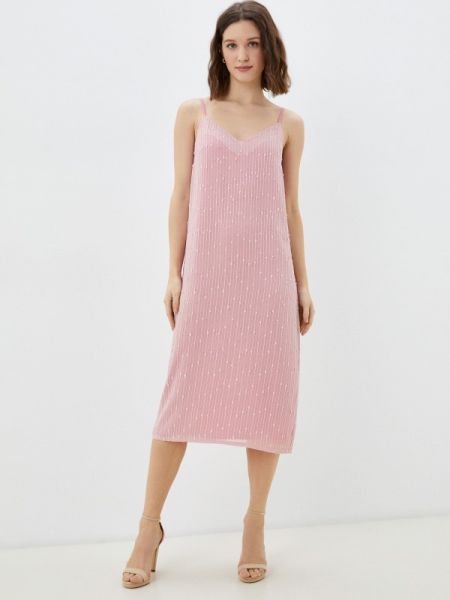 Платье в бельевом стиле Zlatoni розовое